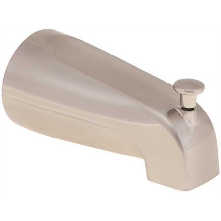 Proplus Bathtub Spout W/ Top Diverter and Adjustable Slide Connector in Brushed Nickel 102022